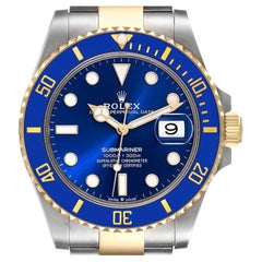 Rolex Submariner Steel Yellow Gold Blue Dial Mens Watch 126613 Unworn