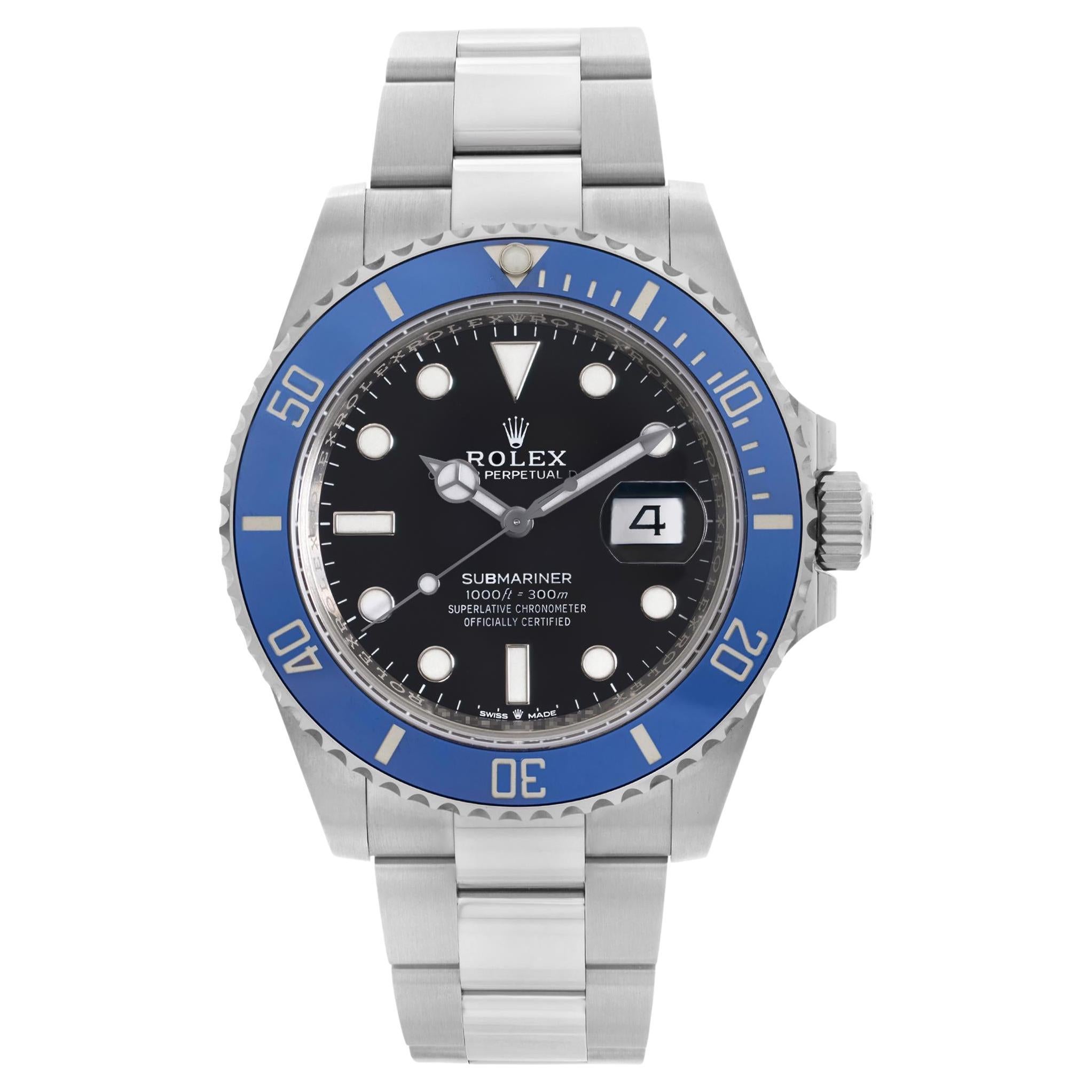 Rolex Submariner 18K White Gold Black Dial Mens Automatic Watch 126619LB For Sale