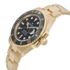 Rolex Submariner 41mm 18K Yellow Gold Ceramic Black Dial Watch 126618LN
