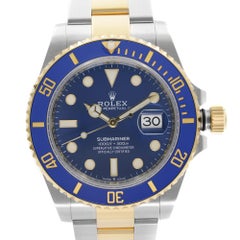 Rolex Submariner Steel 18K Yellow Gold Blue Dial Automatic Watch 126613LB