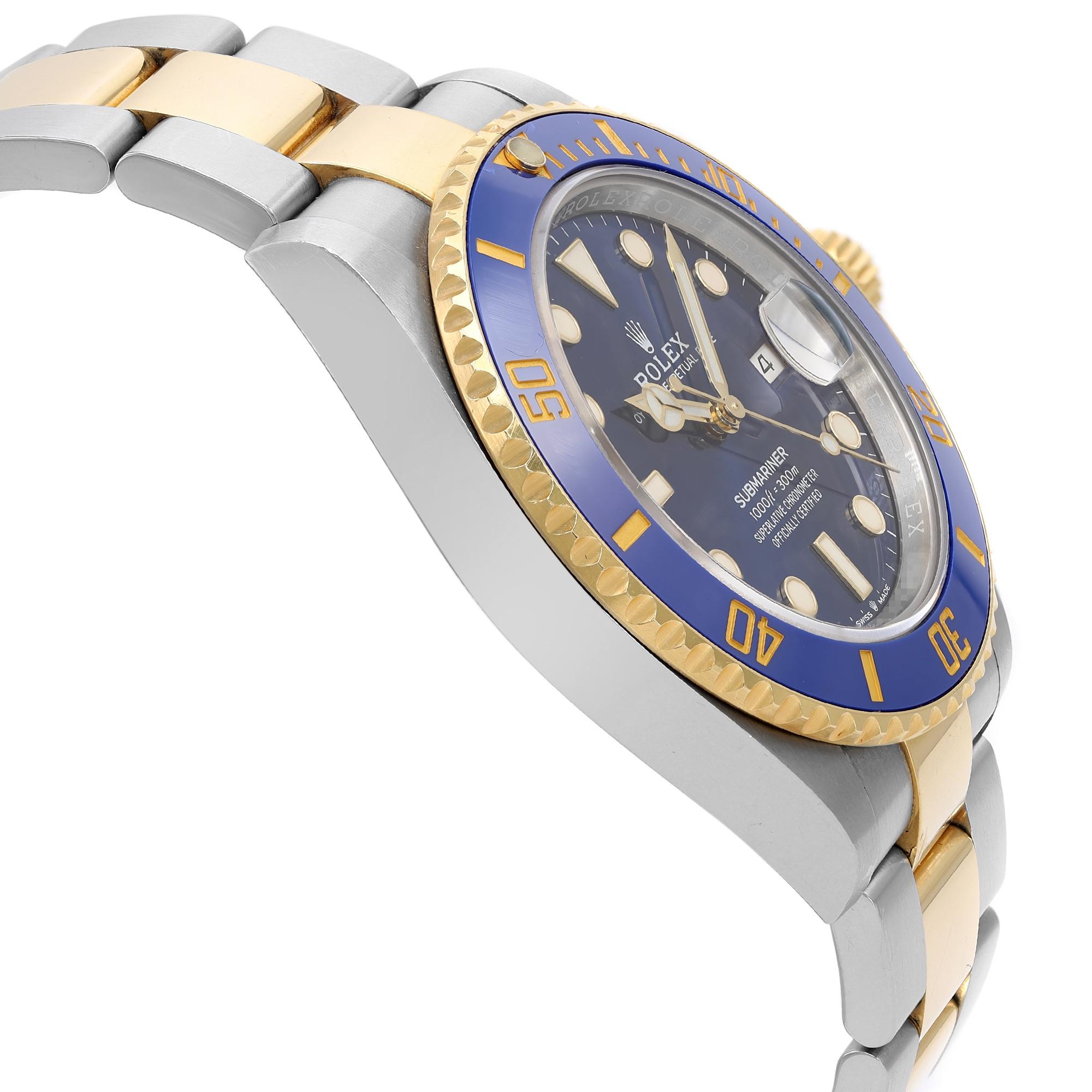 Rolex Submariner Stahl 18K Gelbgold Blaues Zifferblatt Automatikuhr 126613LB Herren