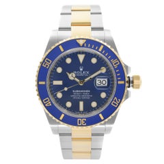 Rolex Submariner Steel 18K Yellow Gold Blue Dial Automatic Watch 126613LB