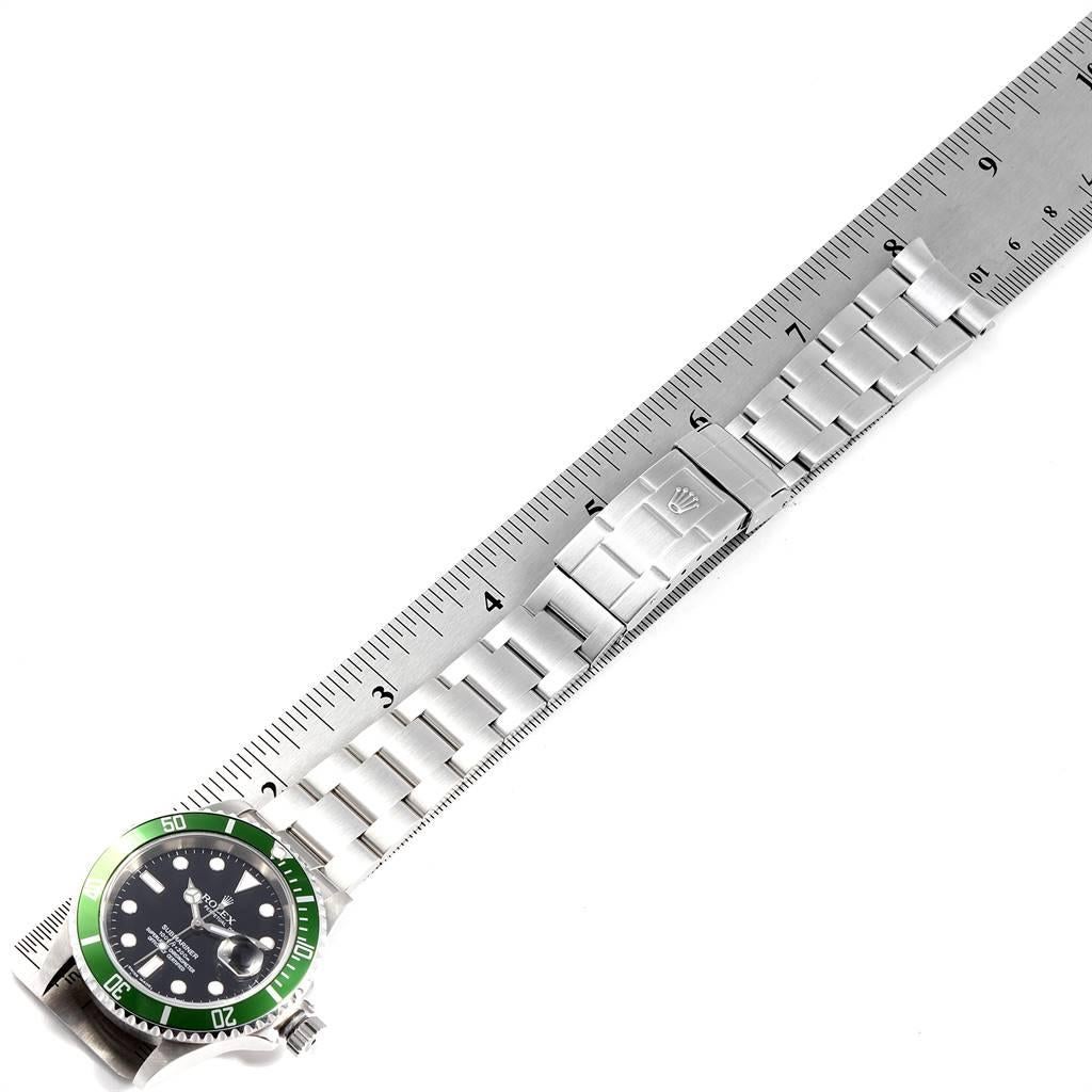 Rolex Submariner 50th Anniversary Green Kermit Men’s Watch 16610LV For Sale 6