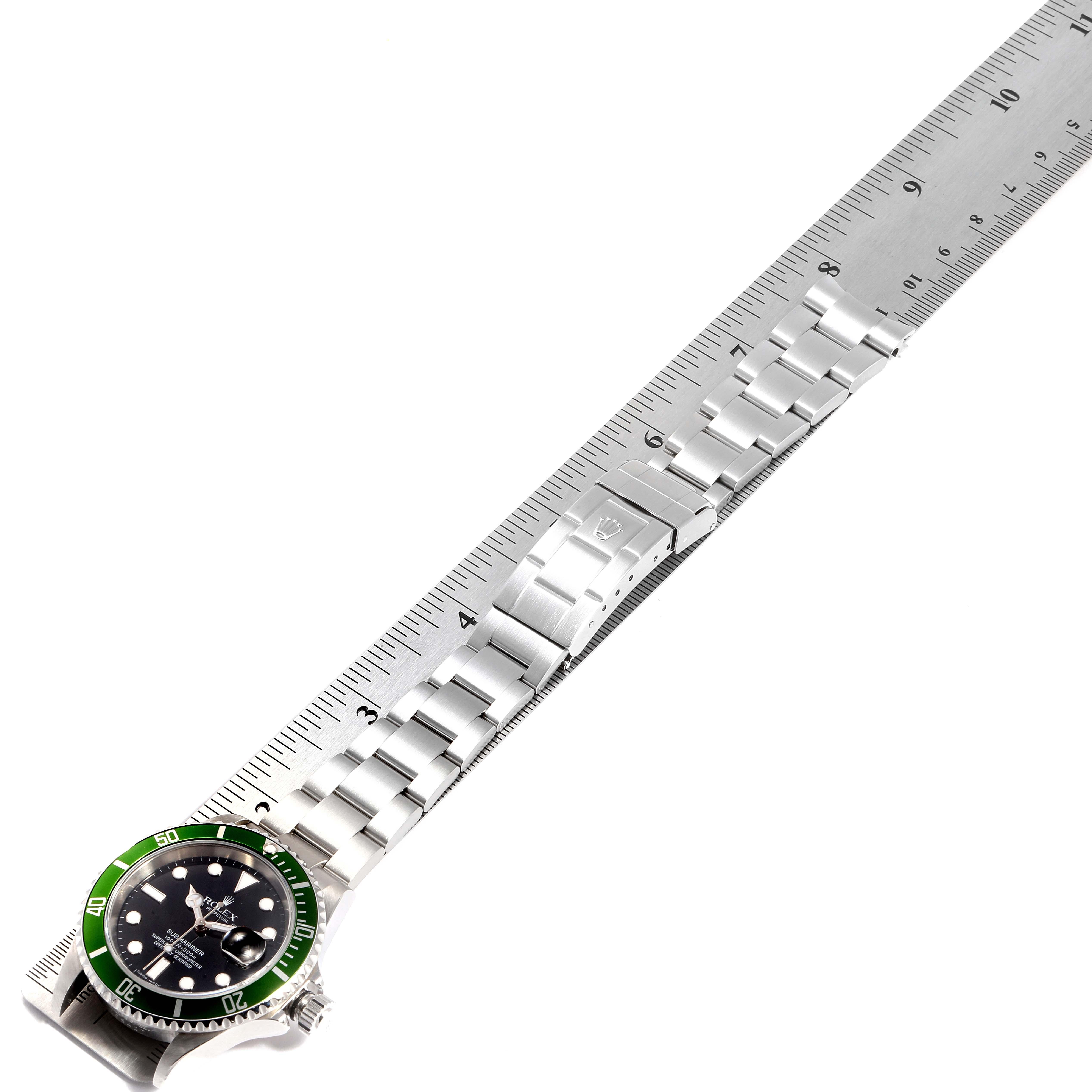 Rolex Submariner 50th Anniversary Green Kermit Men's Watch 16610LV For Sale 4
