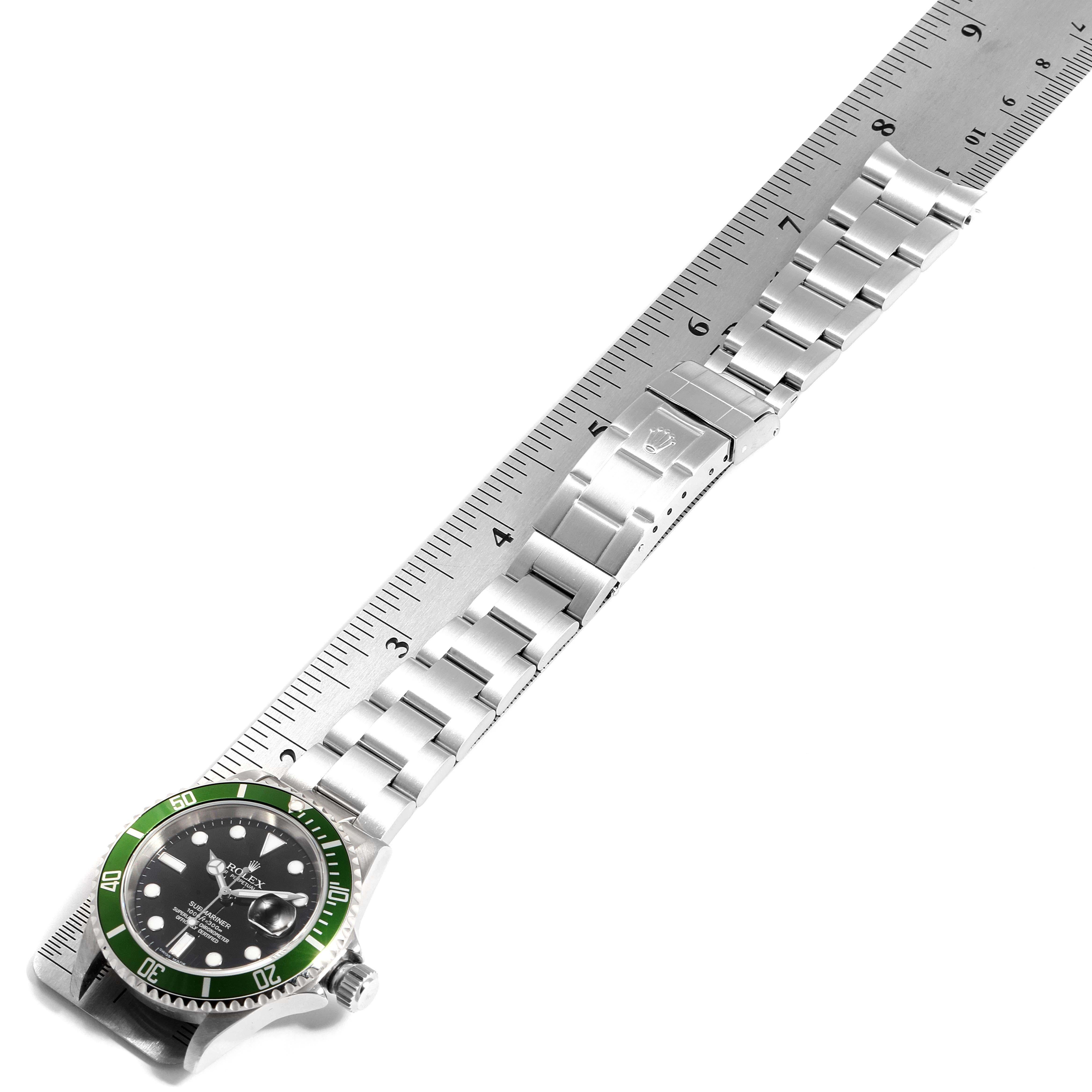 Rolex Submariner 50th Anniversary Green Kermit Men's Watch 16610LV 7