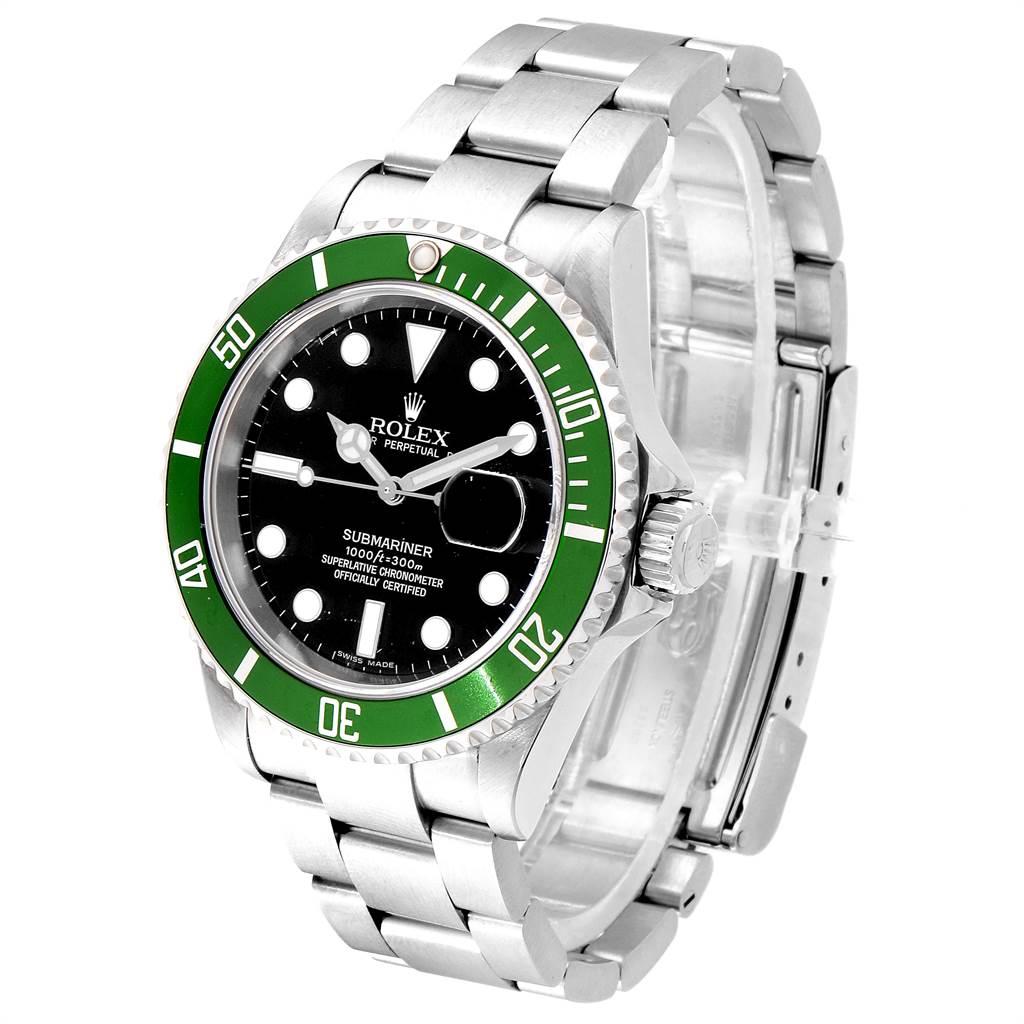 Rolex Submariner 50th Anniversary Green Kermit Men's Watch 16610LV In Excellent Condition In Atlanta, GA
