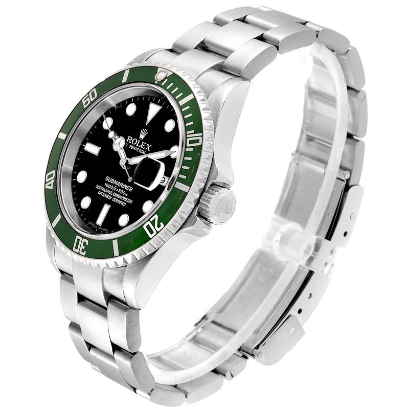 Rolex Submariner 50th Anniversary Green Kermit Men's Watch 16610LV In Good Condition In Atlanta, GA