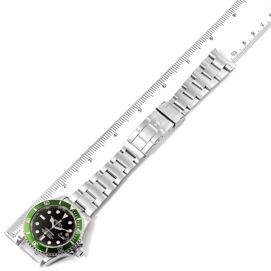Rolex Submariner 50th Anniversary Green Kermit Steel Men’s Watch 16610LV 6