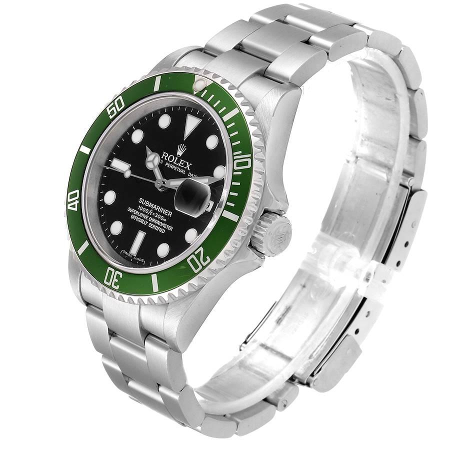 Men's Rolex Submariner 50th Anniversary Green Kermit Steel Men’s Watch 16610LV For Sale