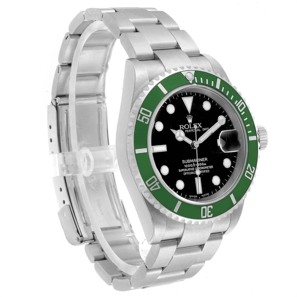 Men's Rolex Submariner 50th Anniversary Green Kermit Watch 16610LV Unworn For Sale