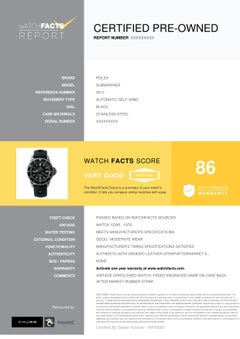 Rolex Submariner 5512, Black Dial, Certified and Warranty