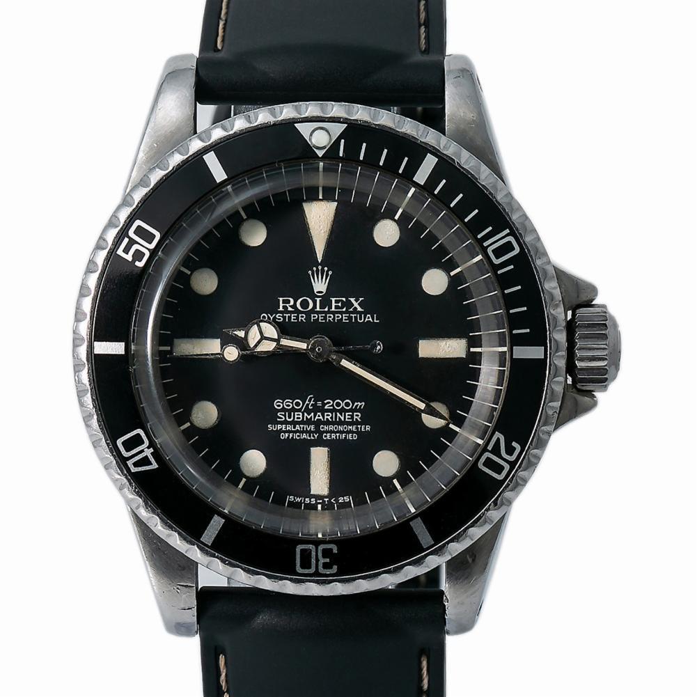 Contemporary Rolex Submariner 5512, Black Dial, Certified and Warranty For Sale