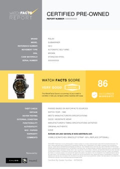 Rolex Submariner 5512:: cadran brun:: certifié et garanti
