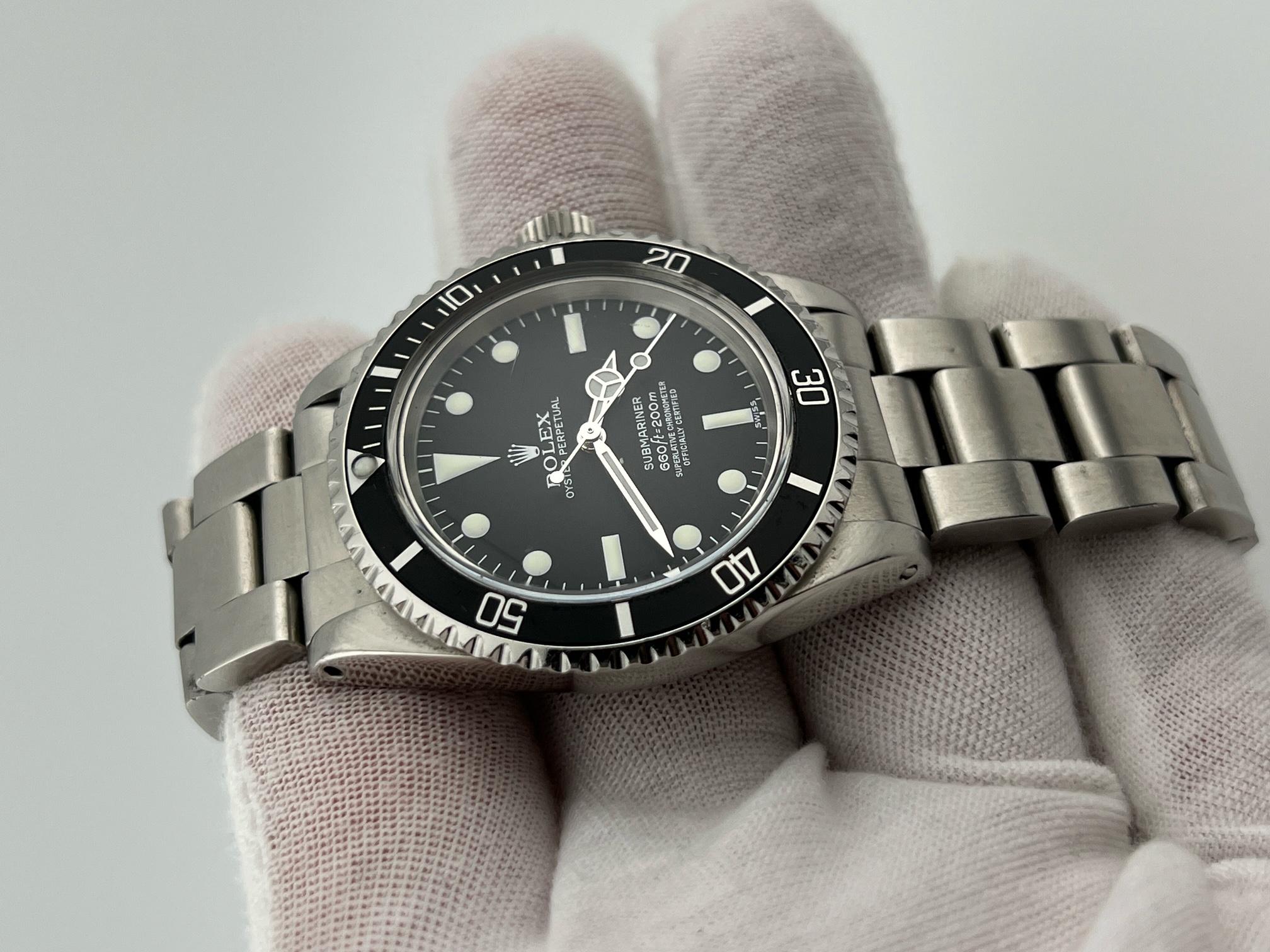 Rolex Submariner 5512 40mm in acciaio inossidabile Ricevuta di servizio Rolex In condizioni buone in vendita a San Diego, CA