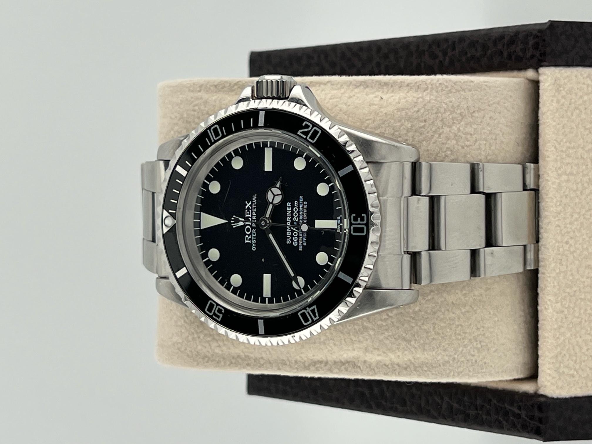 Uomo Rolex Submariner 5512 40mm in acciaio inossidabile Ricevuta di servizio Rolex in vendita