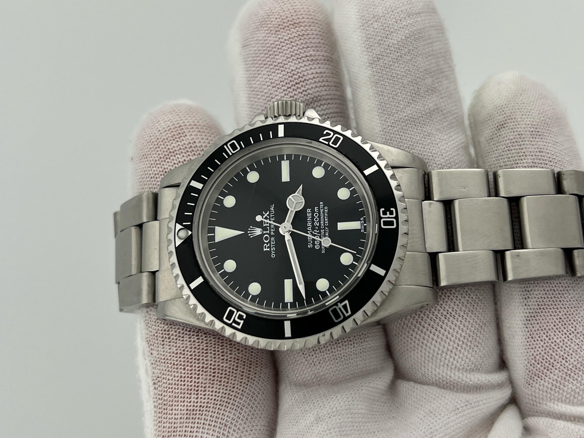 Rolex Submariner 5512 40mm in acciaio inossidabile Ricevuta di servizio Rolex in vendita 1