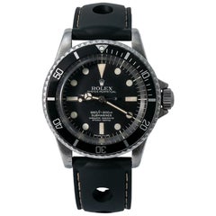 Retro Rolex Submariner 5512, Black Dial, Certified and Warranty