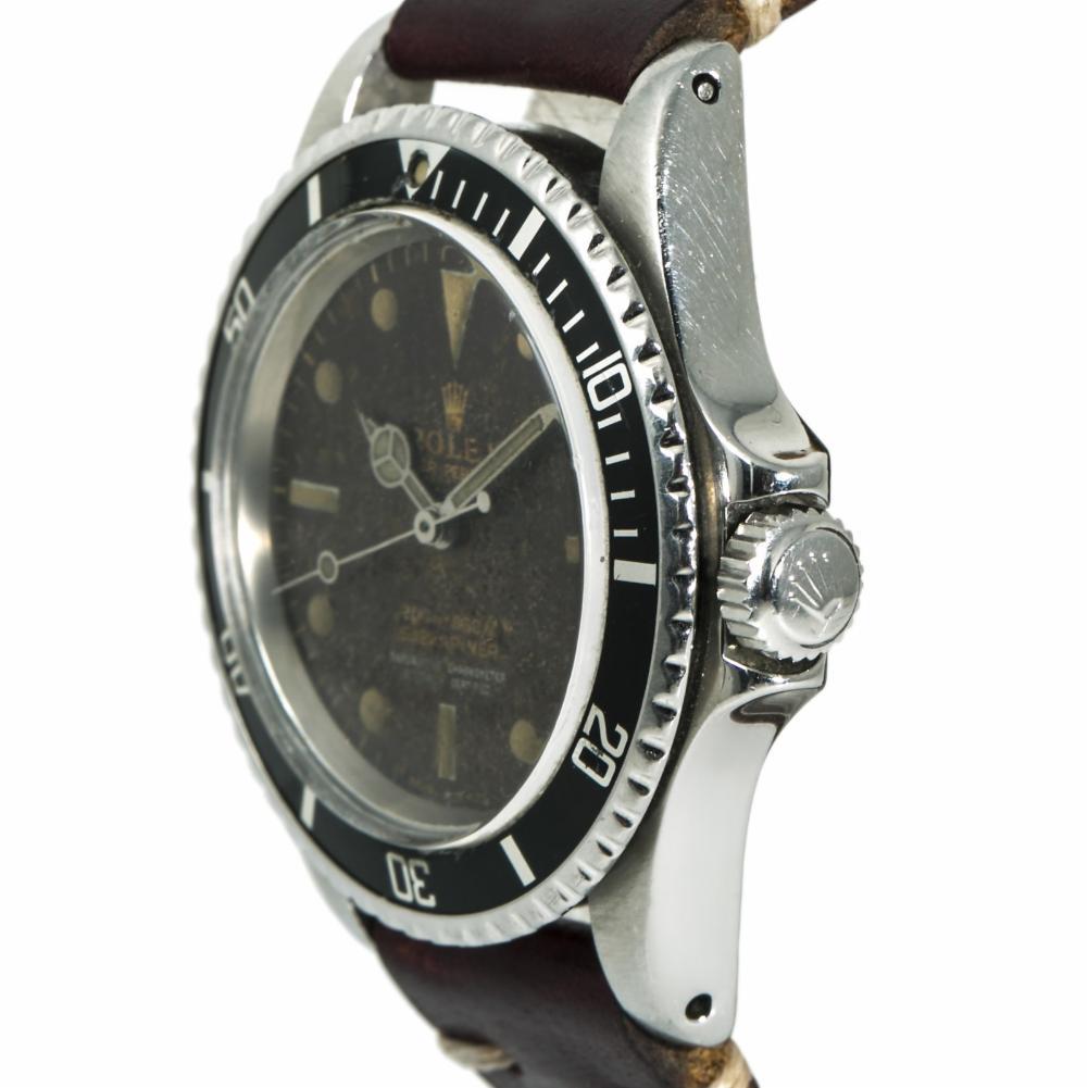Rolex Submariner 5512 Men's Automatic Vintage Watch Tropical Gilt Dial In Good Condition For Sale In Miami, FL