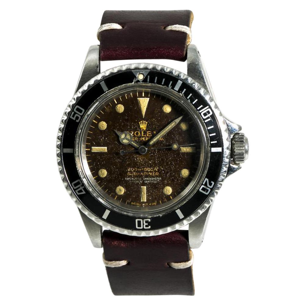 Rolex Submariner 5512 Men's Automatic Vintage Watch Tropical Gilt Dial For Sale