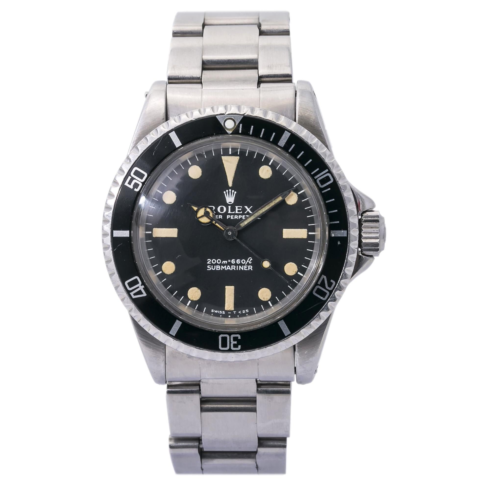 Rolex Submariner 5513 1968 Meters First Vintage Stainless Mens Automatic For Sale