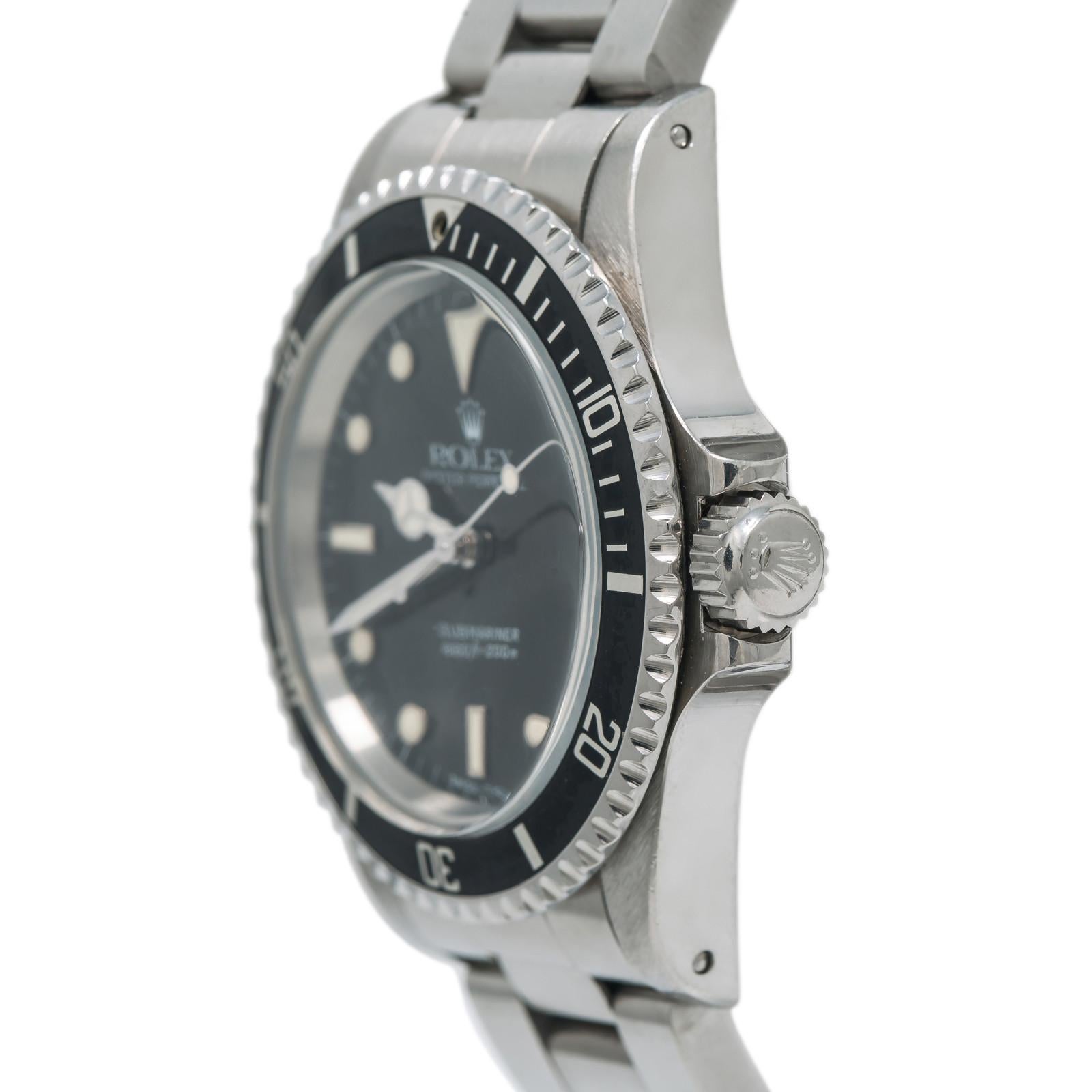 Rolex Submariner 5513, Black Dial, Certified and Warranty For Sale 1