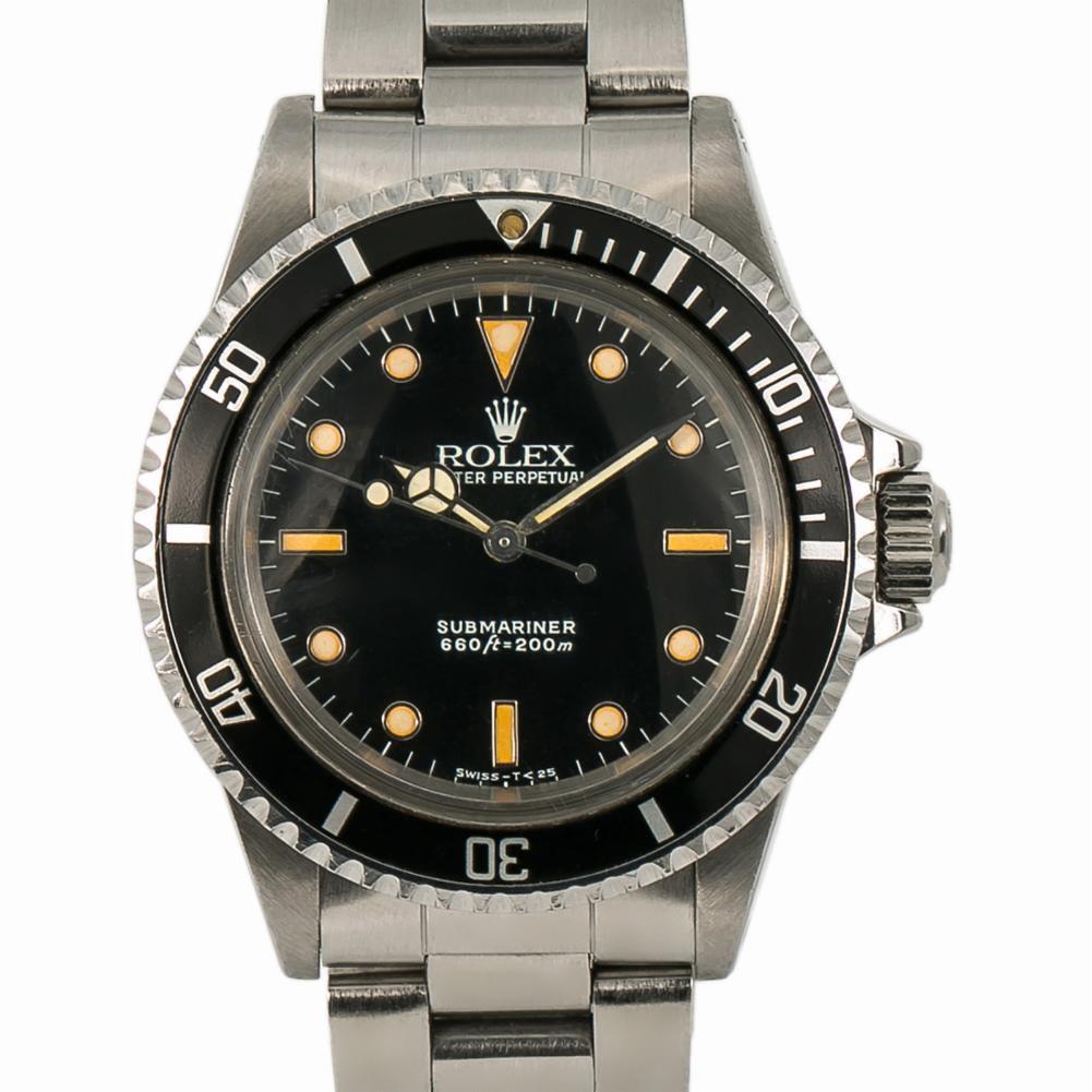 Men's Rolex Submariner 5513, Black Dial, Certified and Warranty