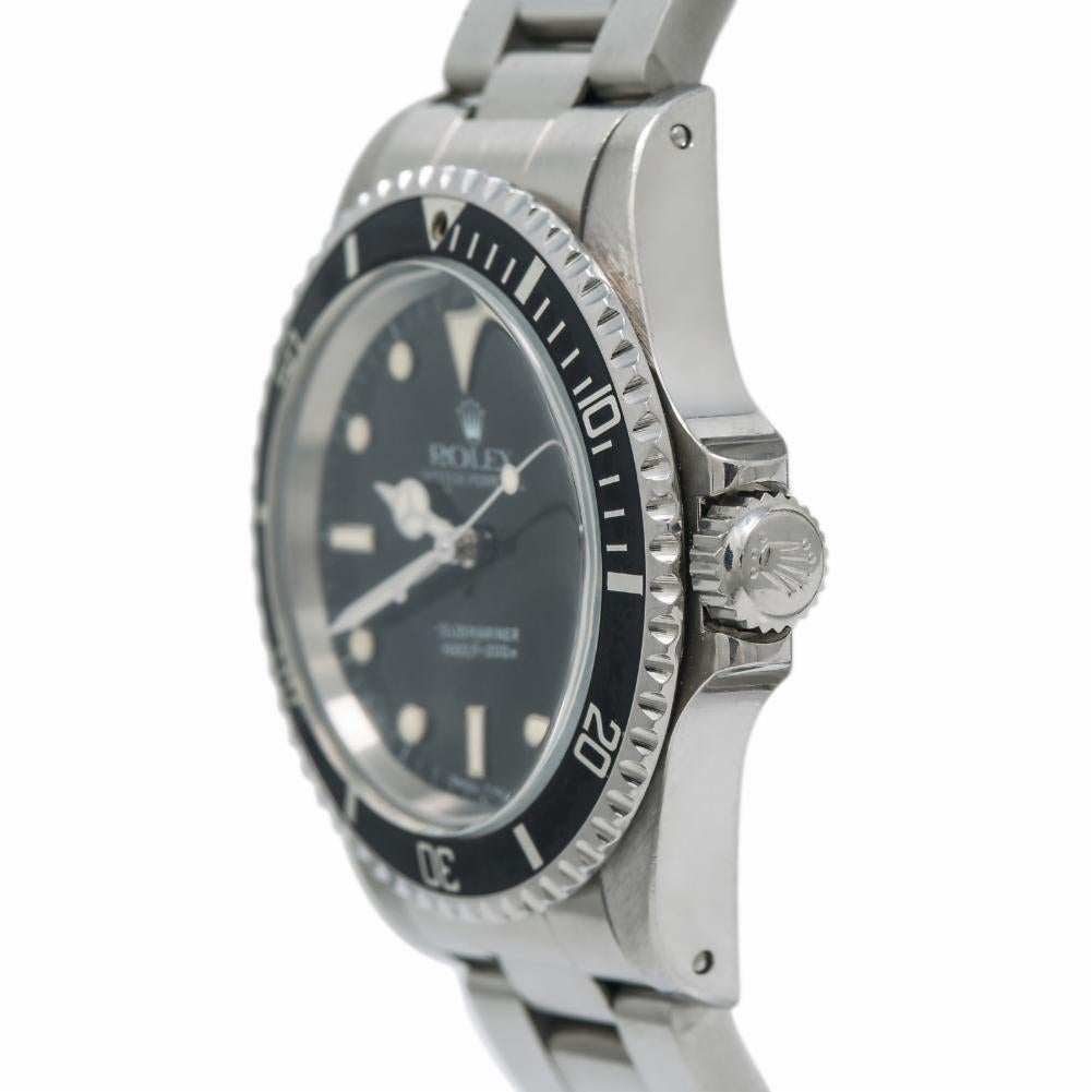 Contemporary Rolex Submariner 5513, Black Dial, Certified and Warranty For Sale