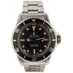 Rolex Submariner 5513, Black Dial, Certified and Warranty