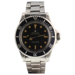 Rolex Submariner 5513, Black Dial, Certified and Warranty