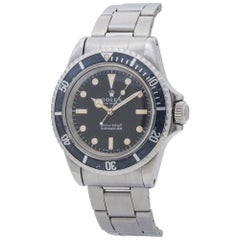 Vintage Rolex Submariner 5513, Black Dial, Certified and Warranty
