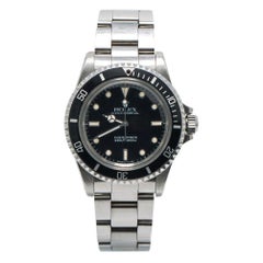 Vintage Rolex Submariner 5513, Black Dial, Certified and Warranty