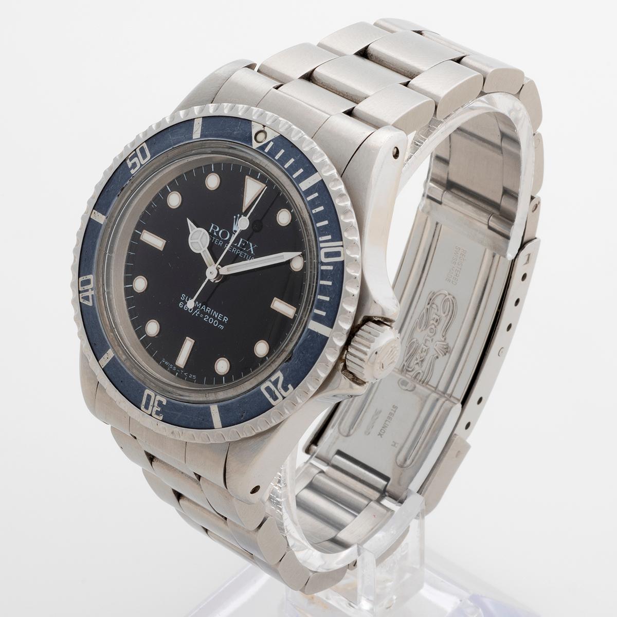 Rolex Submariner 5513, Esfera Brillante, Tritio T Swiss 25, Bisel Fantasma, Año 1984... en Bueno estado para la venta en Canterbury, England