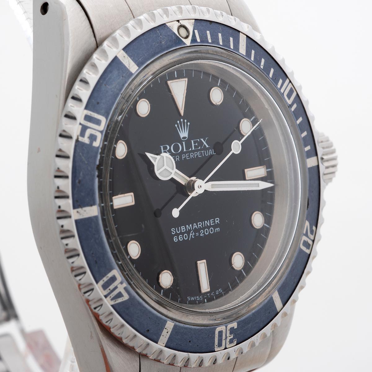 Rolex Submariner 5513, Esfera Brillante, Tritio T Swiss 25, Bisel Fantasma, Año 1984... en venta 3