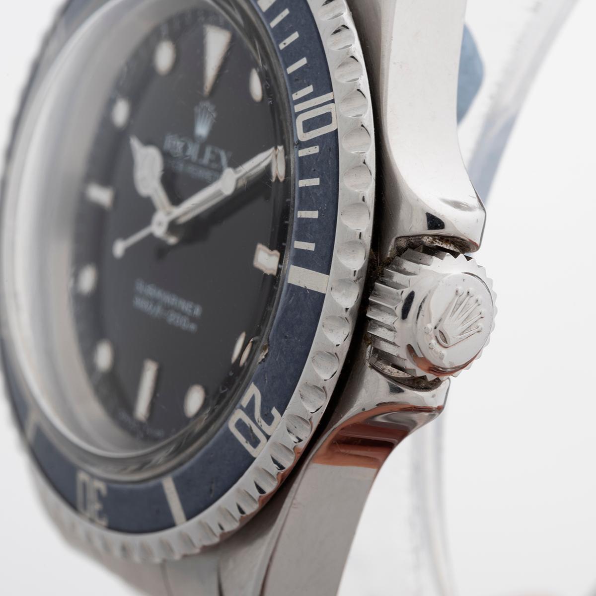 Rolex Submariner 5513, Esfera Brillante, Tritio T Swiss 25, Bisel Fantasma, Año 1984... en venta 4