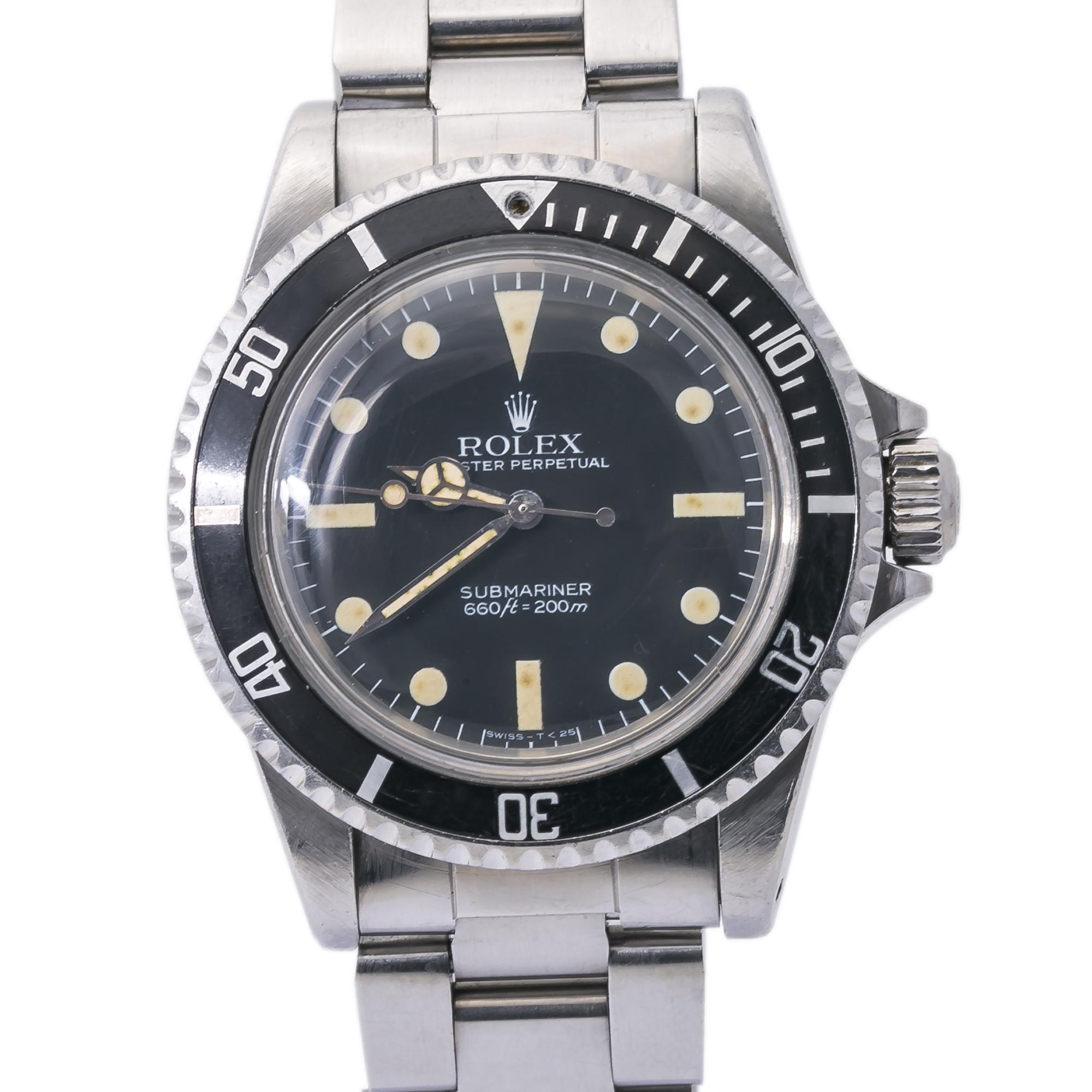 Rolex Submariner 5513 Stainlesss Steel Mens Automatic Bidirectional 40mm