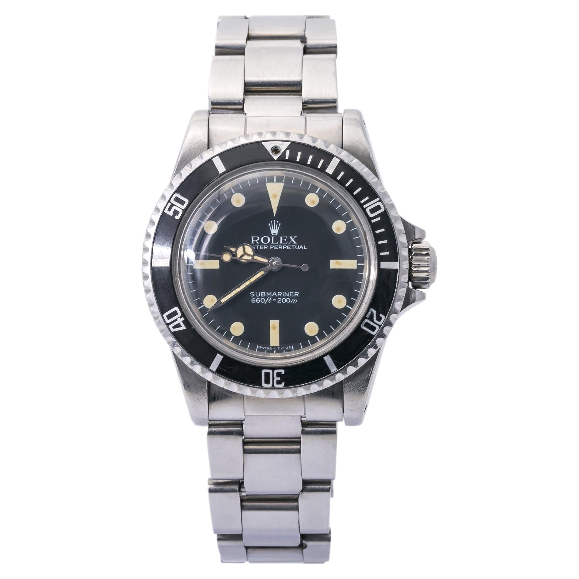 Rolex Submariner 5513 Stainlesss Steel Mens Automatic Bidirectional For Sale