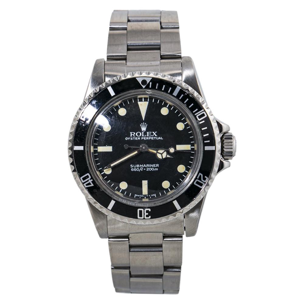 Rolex Submariner 5513 Vintage 8.1 Serial Matte Dial Automatic Mens Watch For Sale
