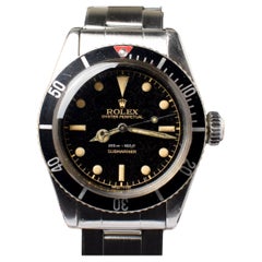 Rolex Submariner Corona Grande Quadrante dorato 6538 Triangolo Rosso Orologio James Bond 1959