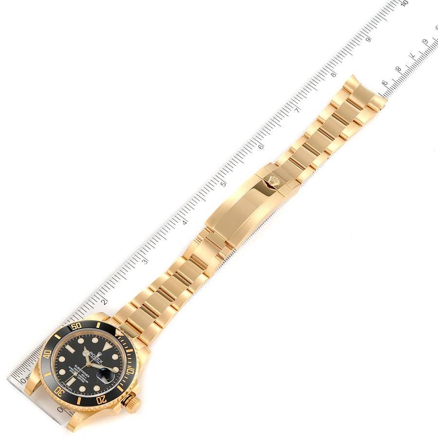 Rolex Submariner Black Dial 18k Yellow Gold Mens Watch 116618 For Sale 6