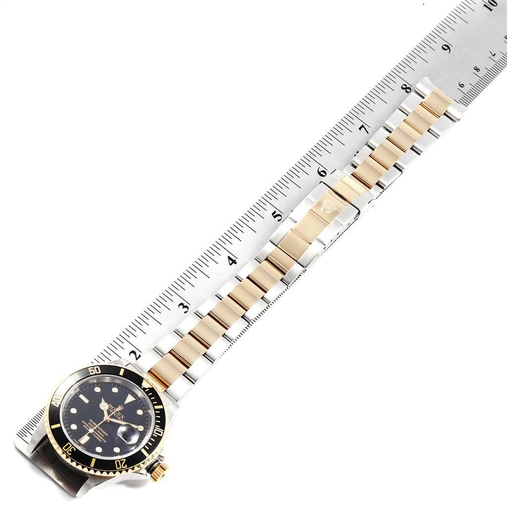 Rolex Submariner Black Dial Bezel Steel Yellow Gold Men’s Watch 16613 6
