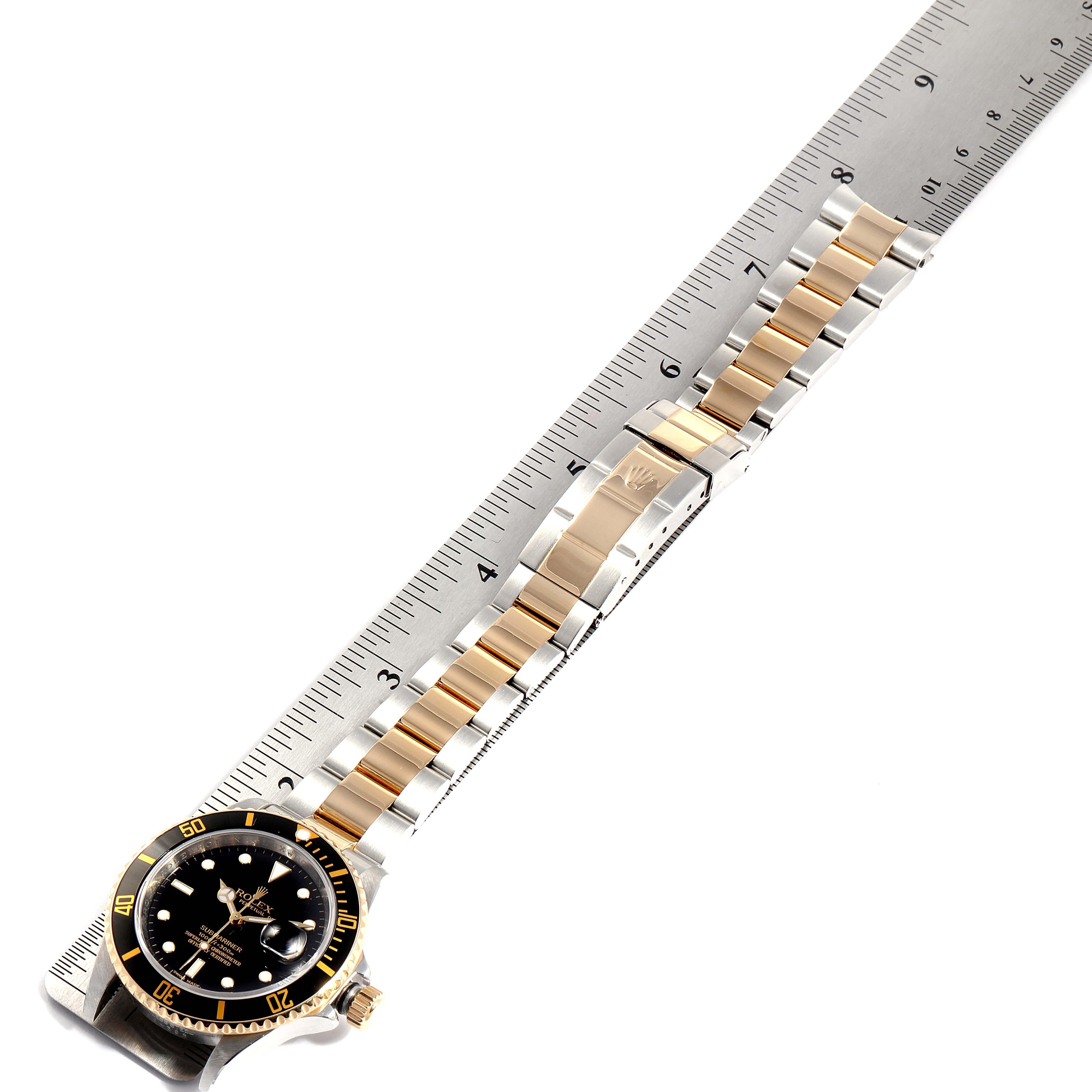 Rolex Submariner Black Dial Bezel Steel Yellow Gold Men’s Watch 16613 3