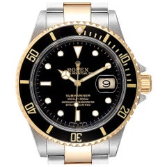 Rolex Submariner Black Dial Bezel Steel Yellow Gold Men’s Watch 16613