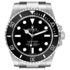 Rolex Submariner Black Dial Ceramic Bezel Steel Mens Watch 114060 Box Card