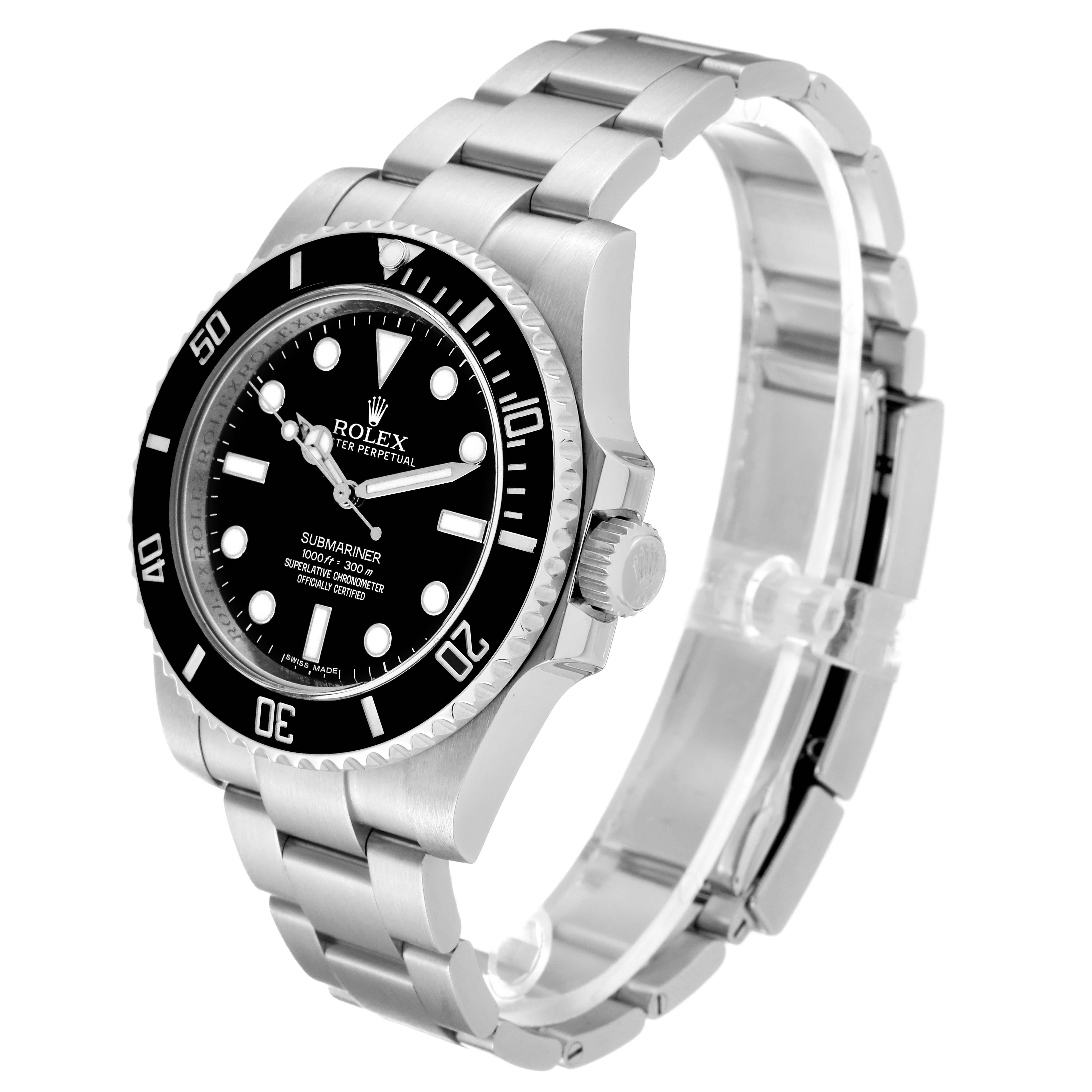 Rolex Submariner Black Dial Ceramic Bezel Steel Mens Watch 114060 3