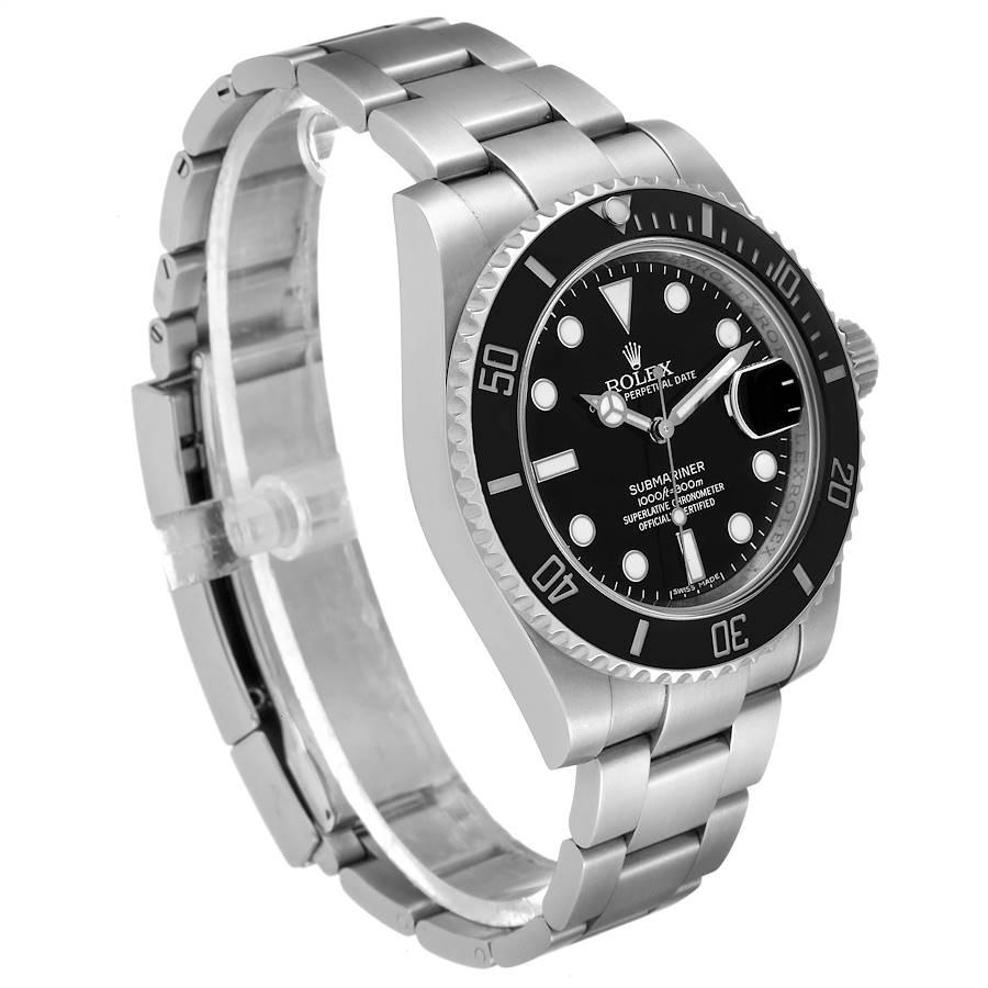 Men's Rolex Submariner Black Dial Ceramic Bezel Steel Mens Watch 116610 Box Card