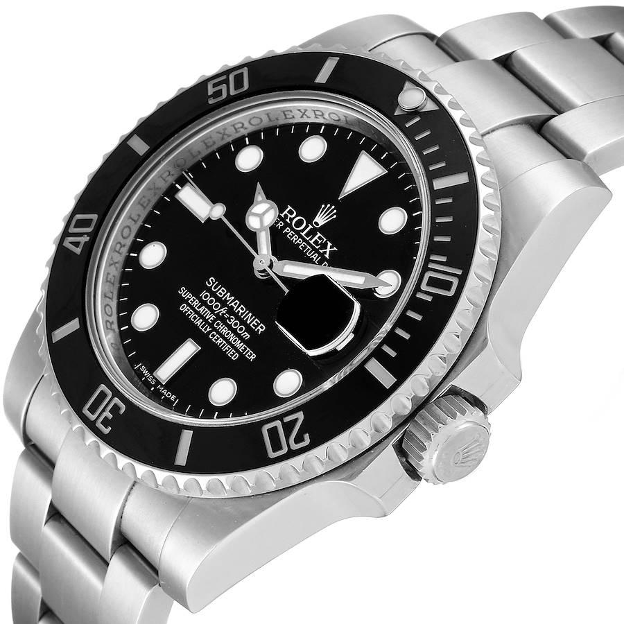 Rolex Submariner Black Dial Ceramic Bezel Steel Mens Watch 116610 Box Card 2