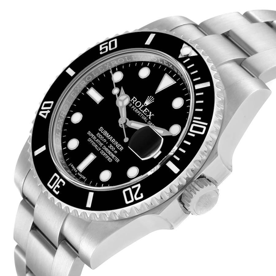 Rolex Submariner Black Dial Ceramic Bezel Steel Mens Watch 116610 Box ...