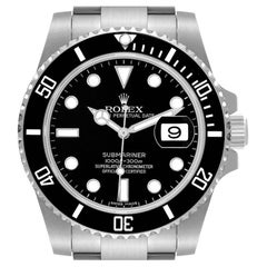 Rolex Submariner Black Dial Ceramic Bezel Steel Mens Watch 116610 Box Card