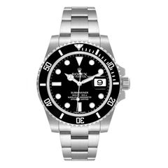 Rolex Submariner Black Dial Ceramic Bezel Steel Mens Watch 116610