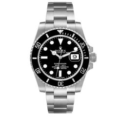 Rolex Submariner Black Dial Ceramic Bezel Steel Mens Watch 116610